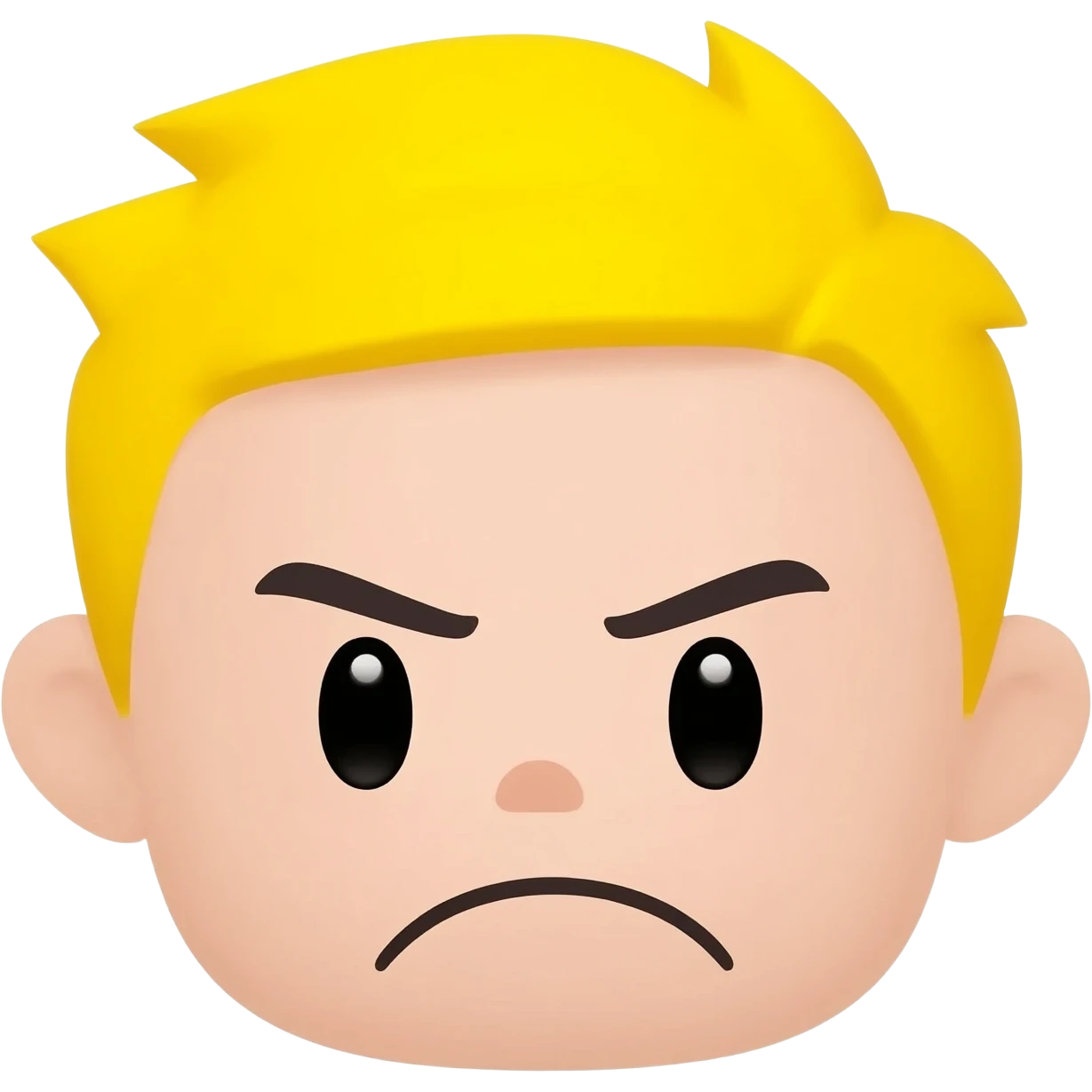 Yellow emoji cute grumpy face emoji