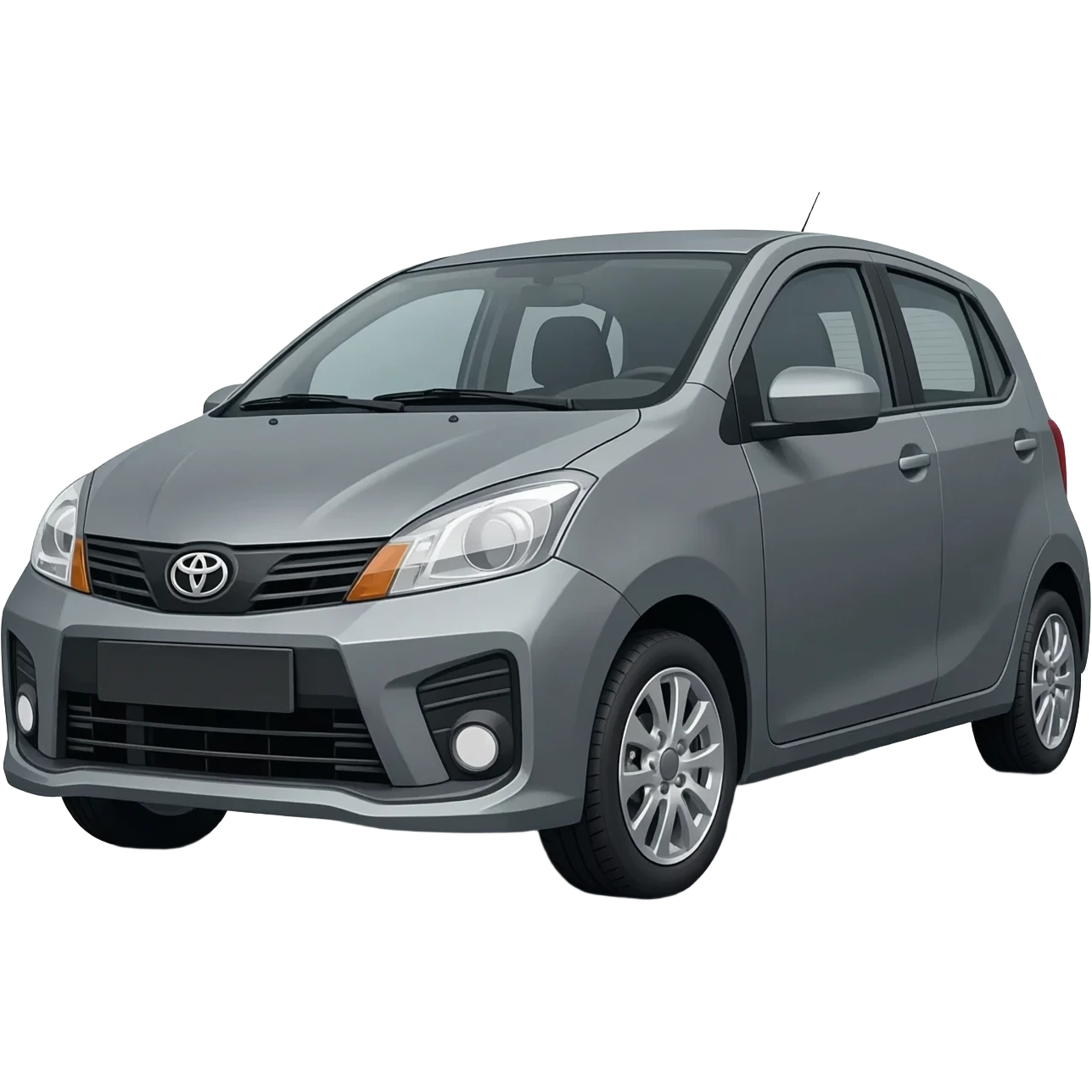 Gray car toyota wigo emoji