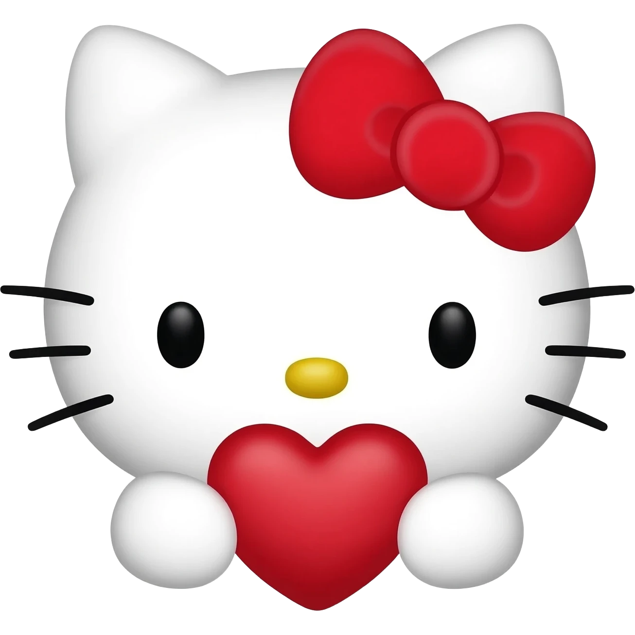 Hello kitty with heart emoji