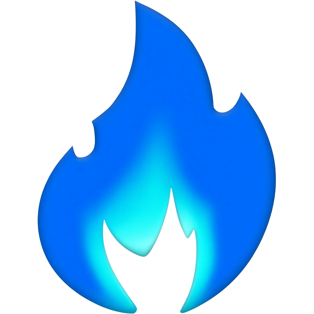 Blue fire emoji emoji