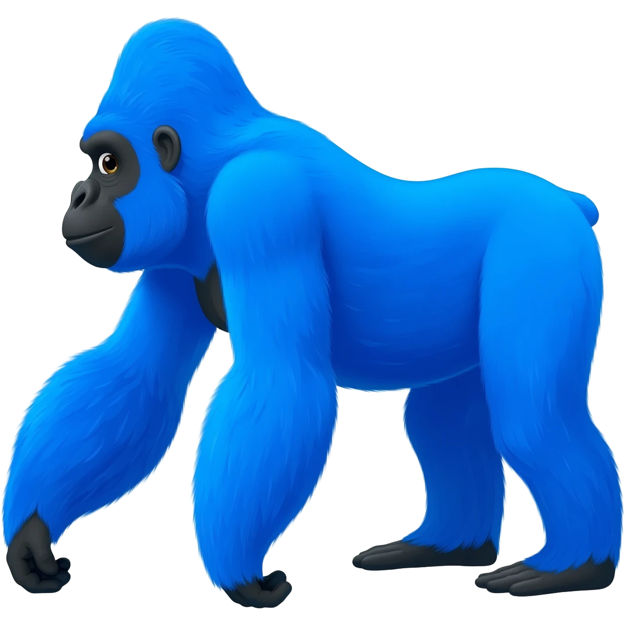 A blue gorilla with no legs emoji
