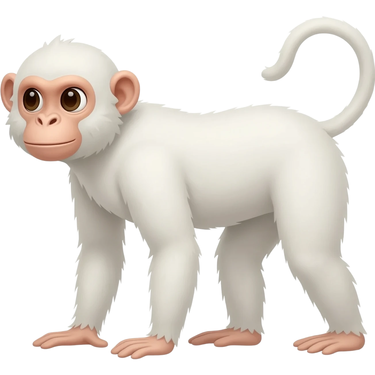 Quiero un emoji de un mono blanco emoji