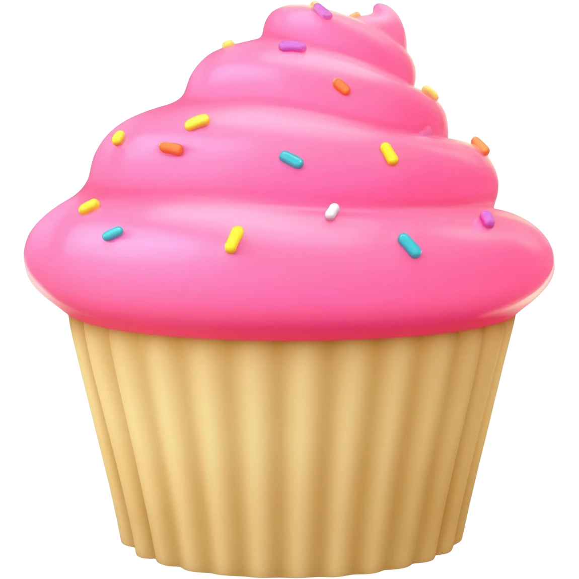 Cupcake with pink icing emoji