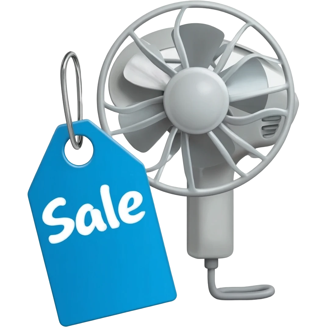 Create a selling fan emoji emoji