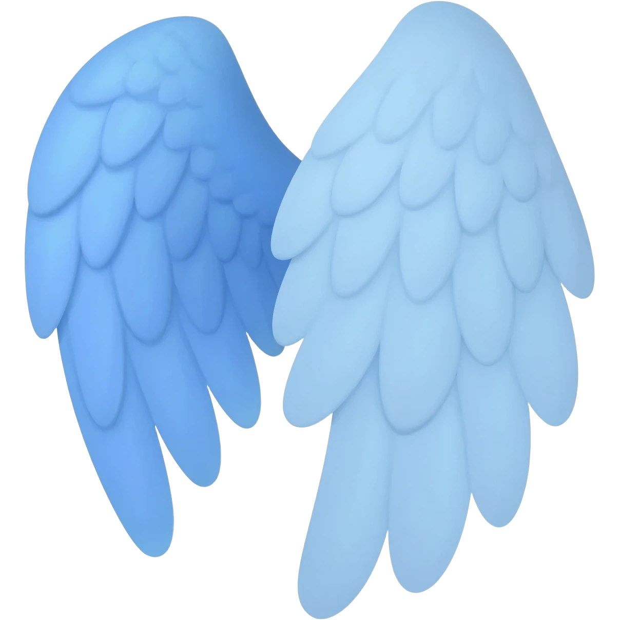 Left side wings blue emoji