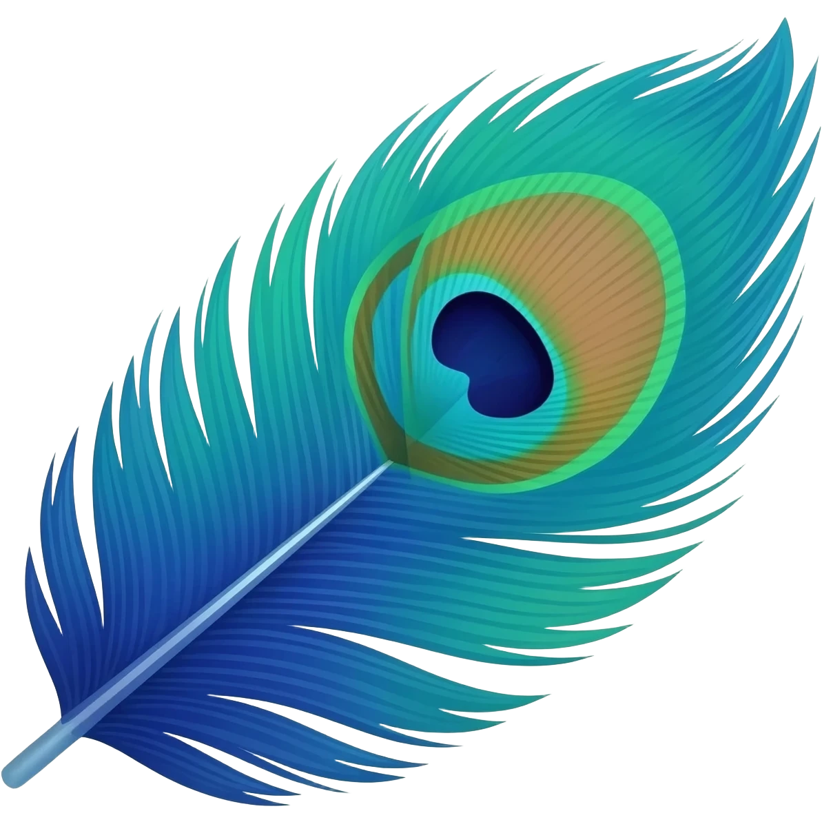 Peacock feather emoji