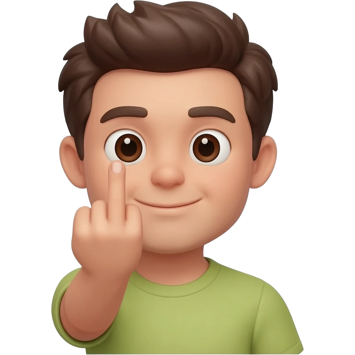 ana com dedo do meio no rosto emoji