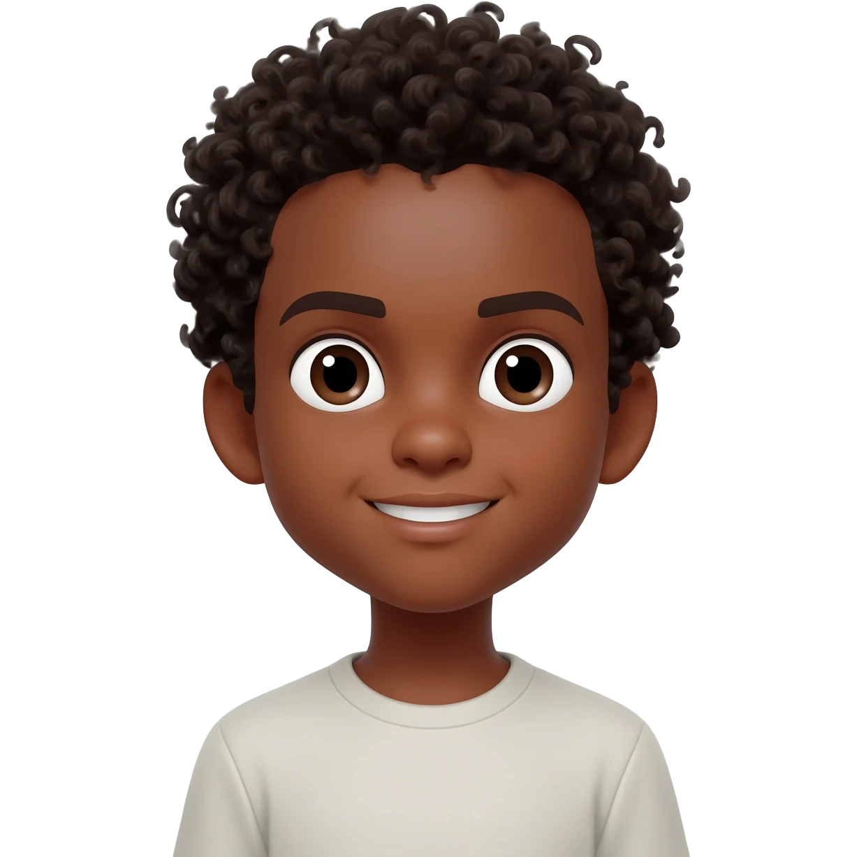 saying thank you black boy curly hair emoji