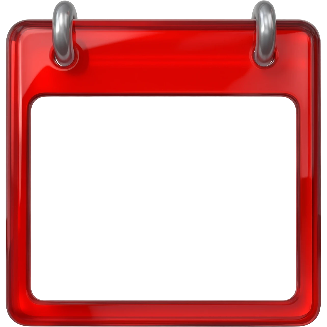 Calendário vermelho vidro emoji