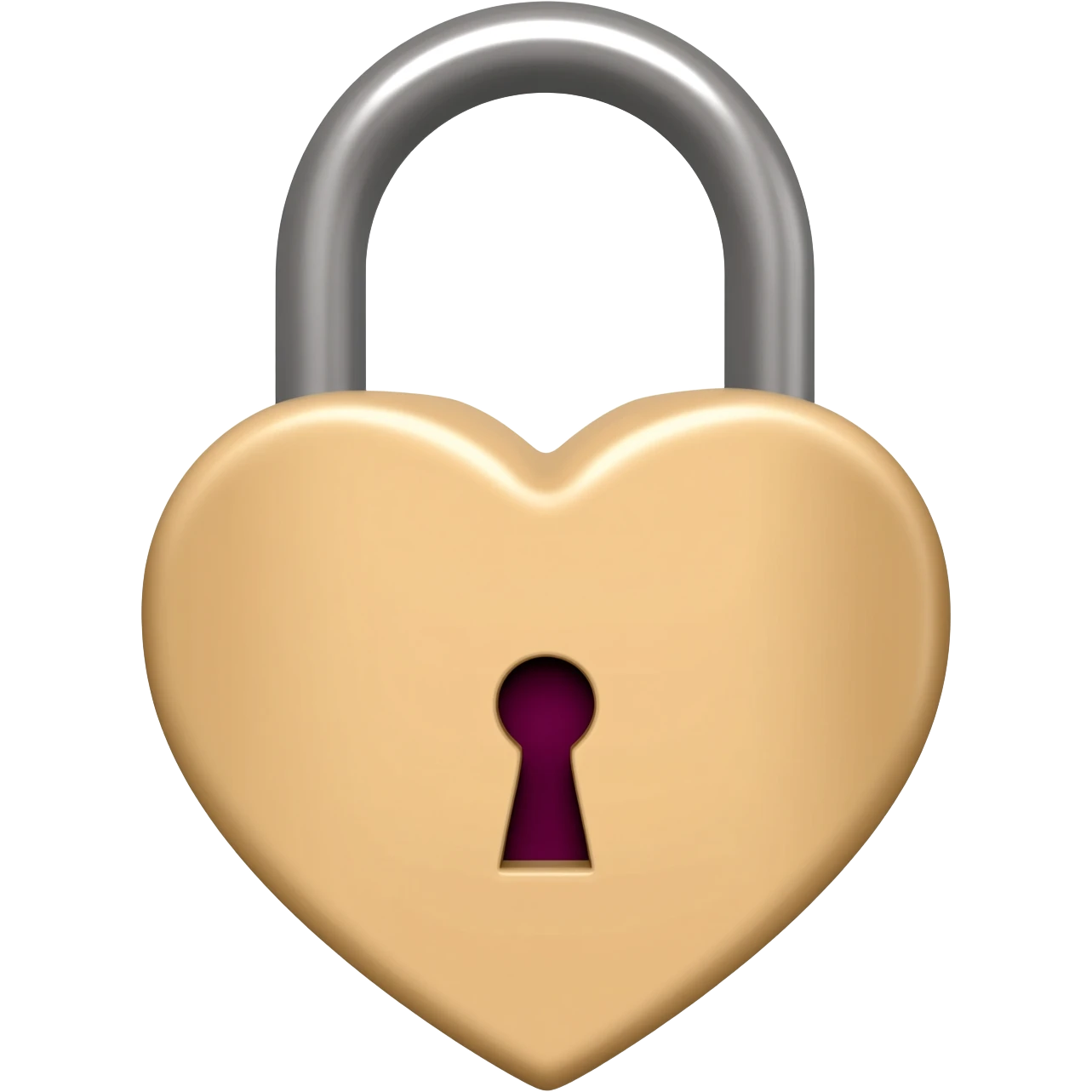 beige heart-shaped lock with key burgundy emoji