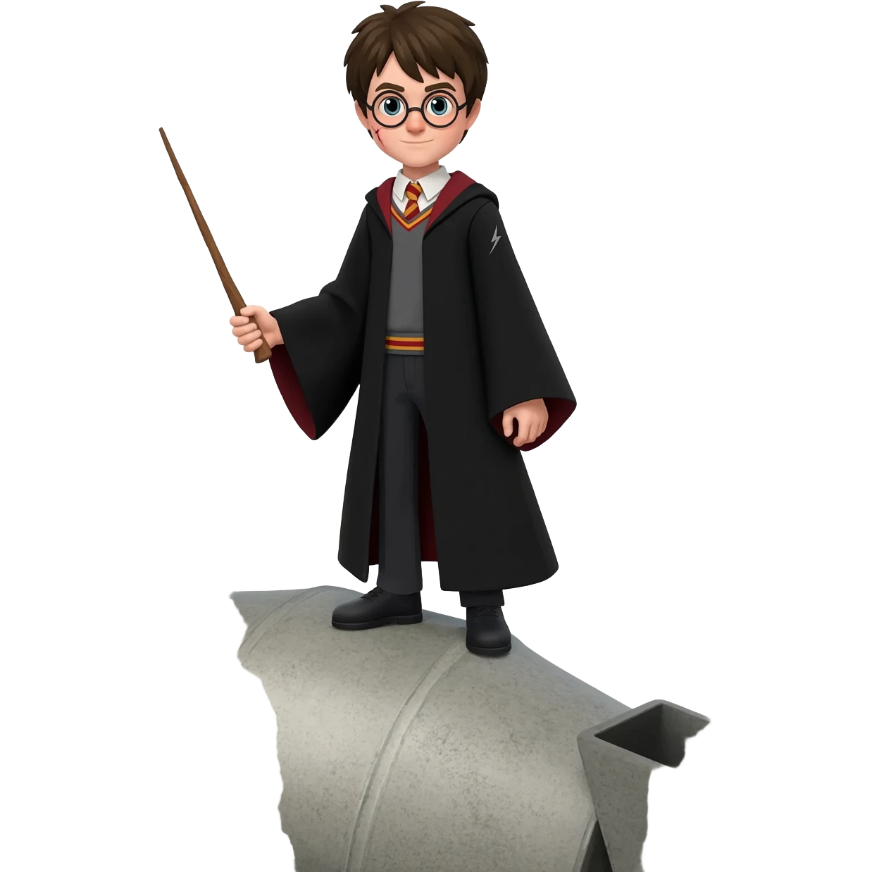 Harry Potter on concrete mixer emoji