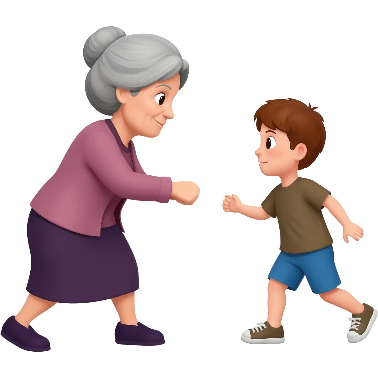 Grandma flogging a child emoji