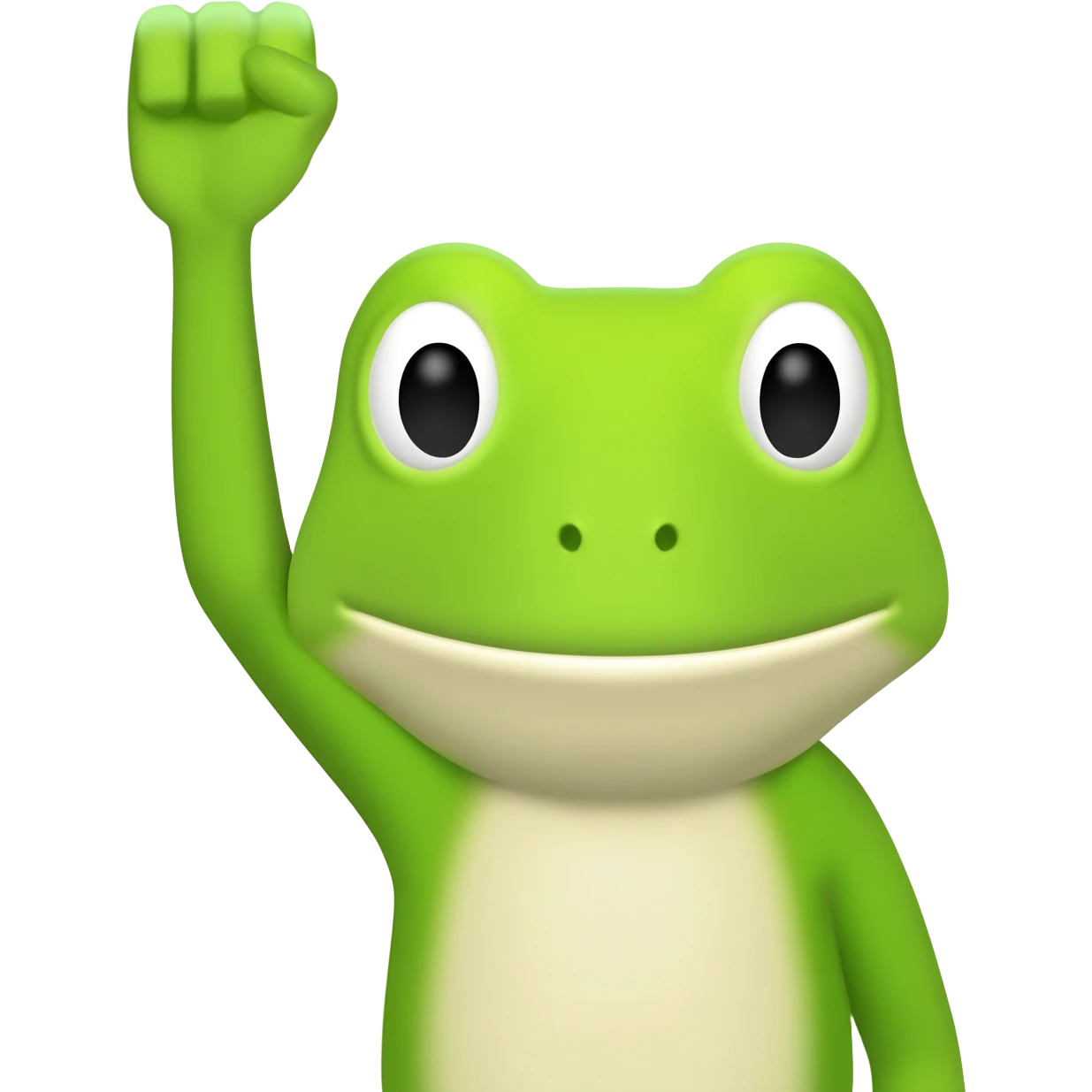 this frog with his fist up emoji