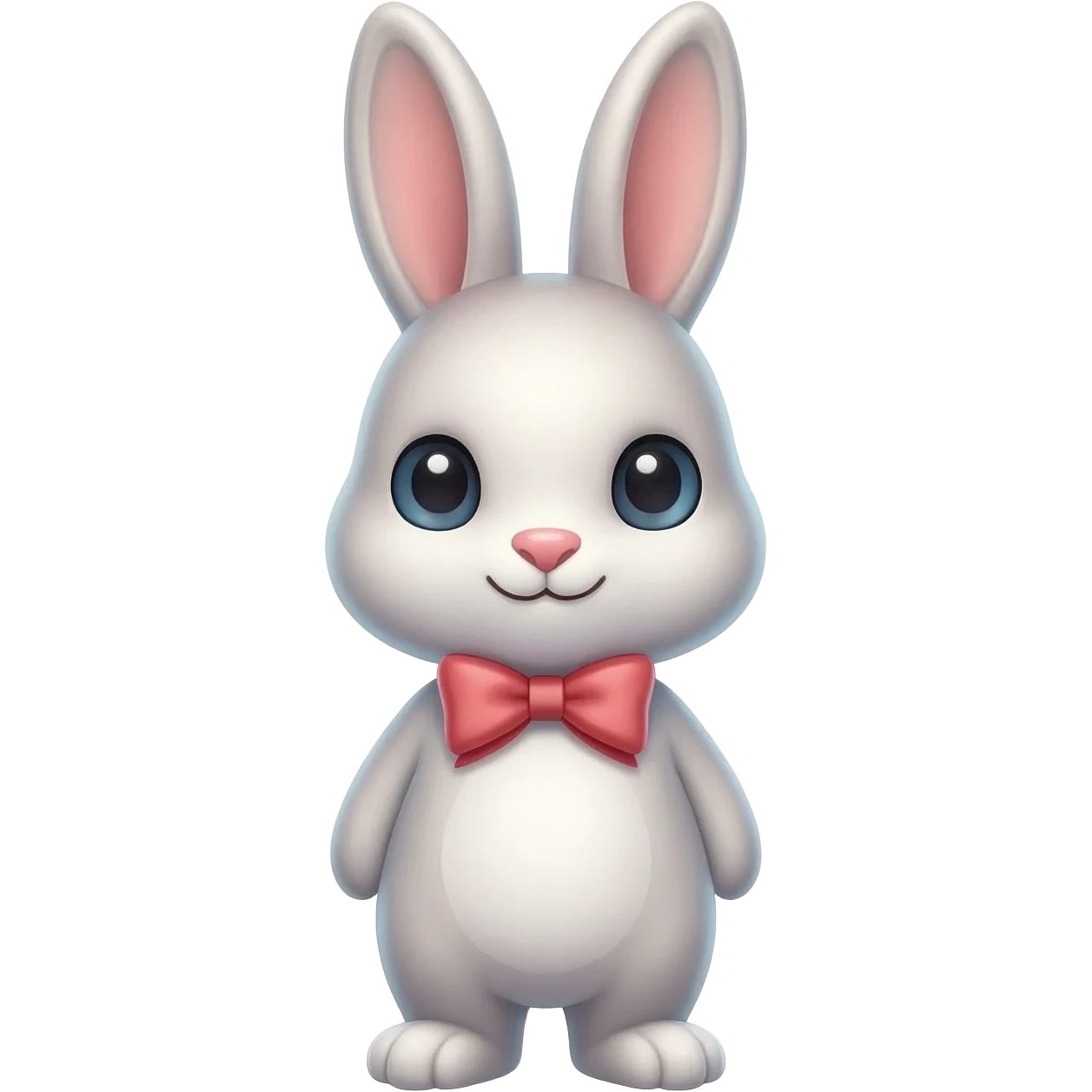 Зайчик с бантиком стоит emoji