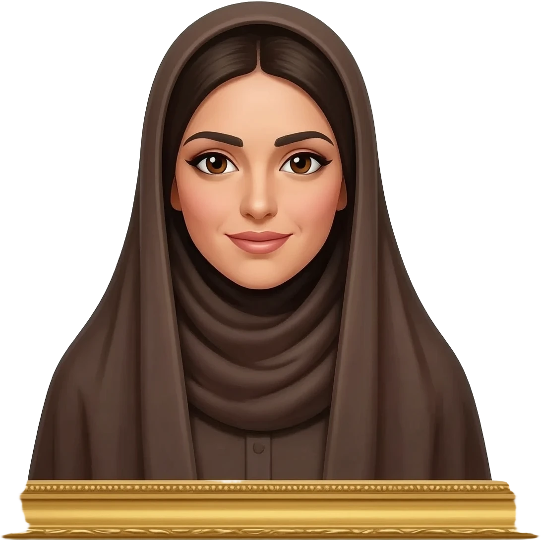 Persia in gold frame emoji