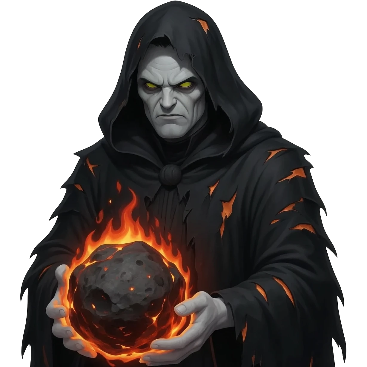 Villain with a meteor emoji