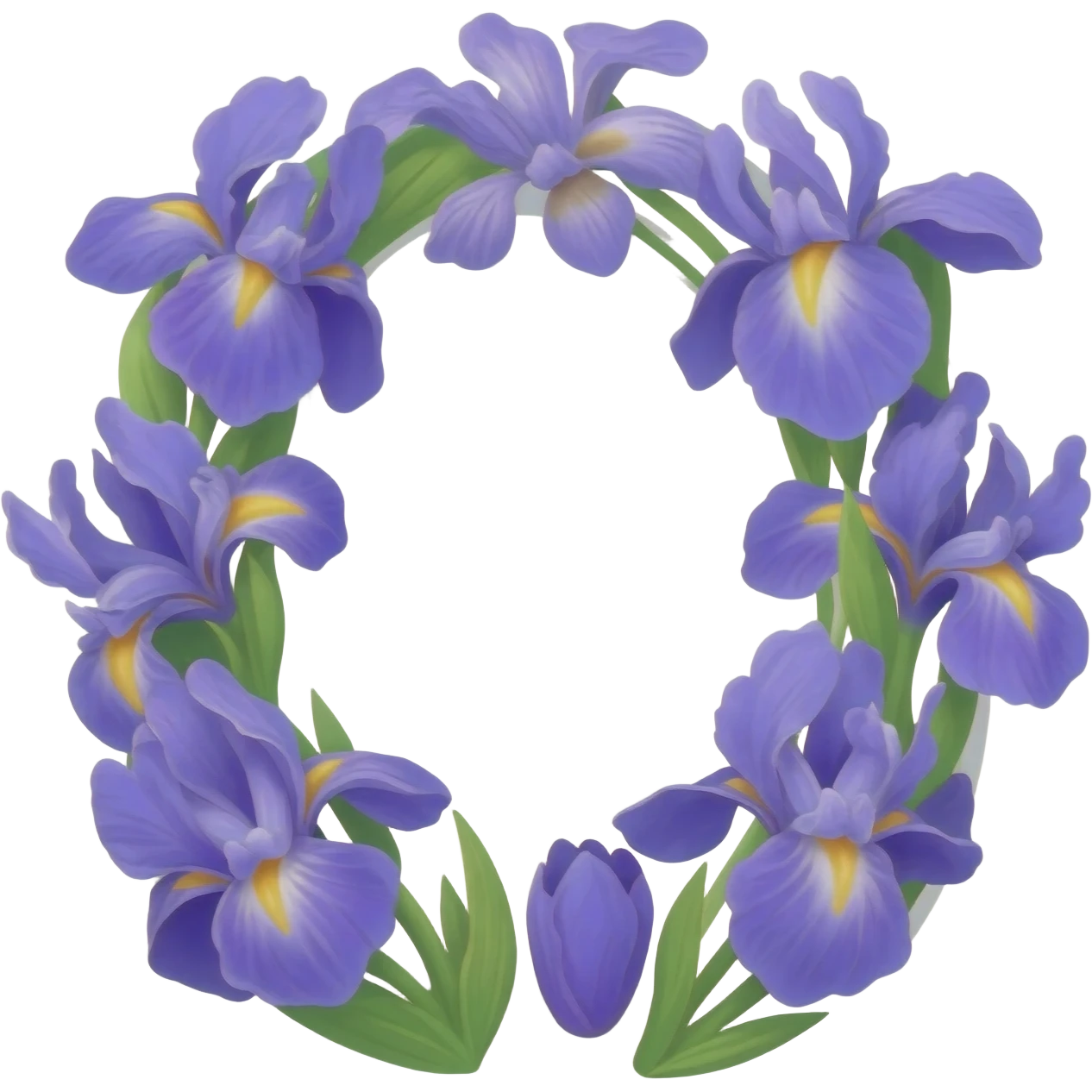 БУКВА O С ИРИСАМИ emoji