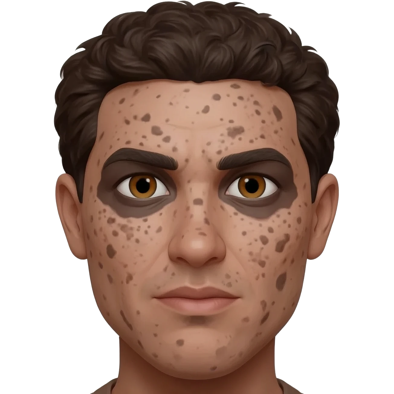 highly-detilised anime person with vitiligo emoji