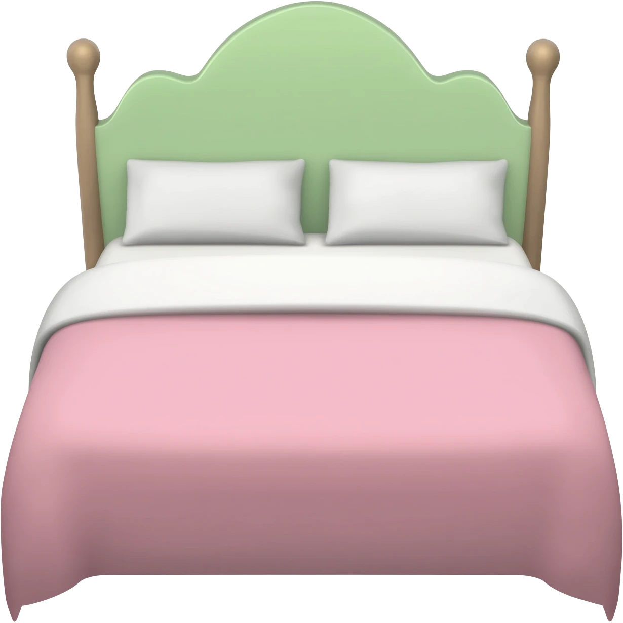 floral light green and light pink bed emoji