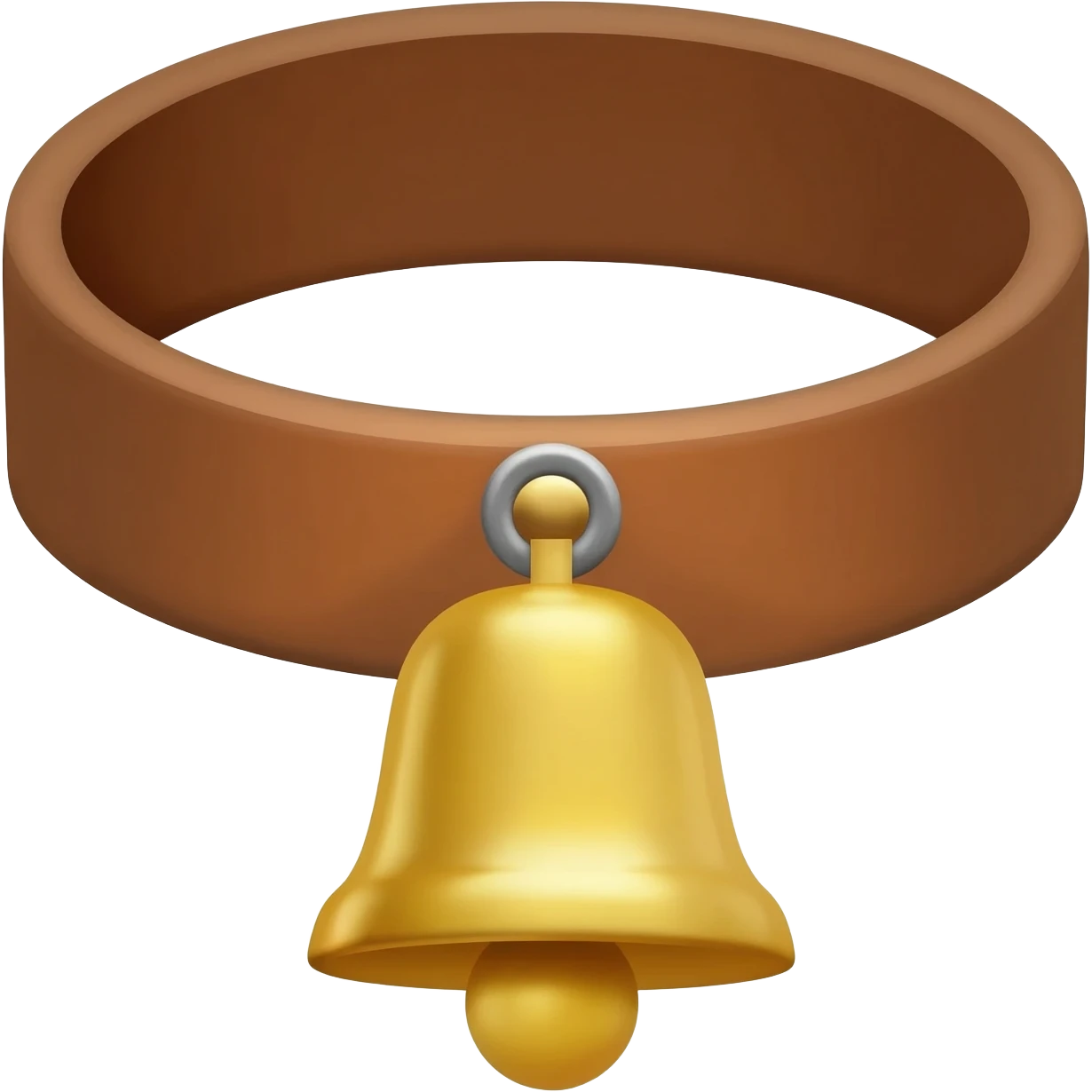 flat cow bell collar emoji