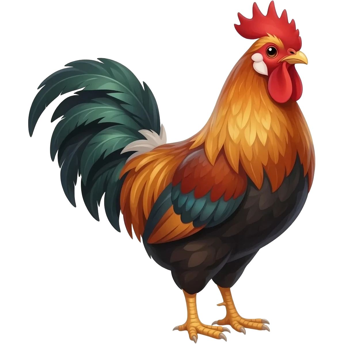 Gamefowl full body emoji