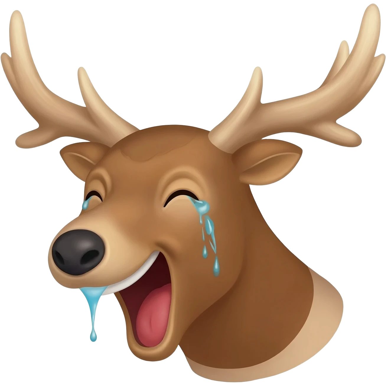 elchkopf diagonal stark lachen tränen emoji