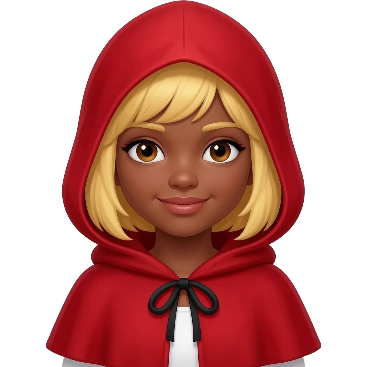 Little red riding hood black girl with blonde hait emoji