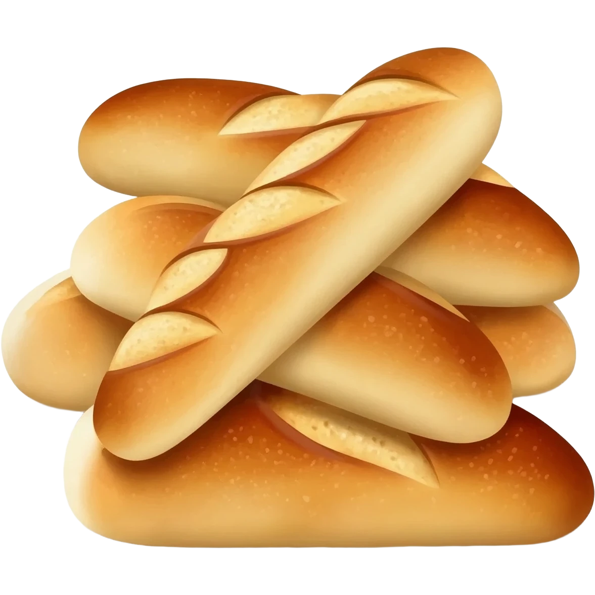 pile of small bread rolls salted emoji