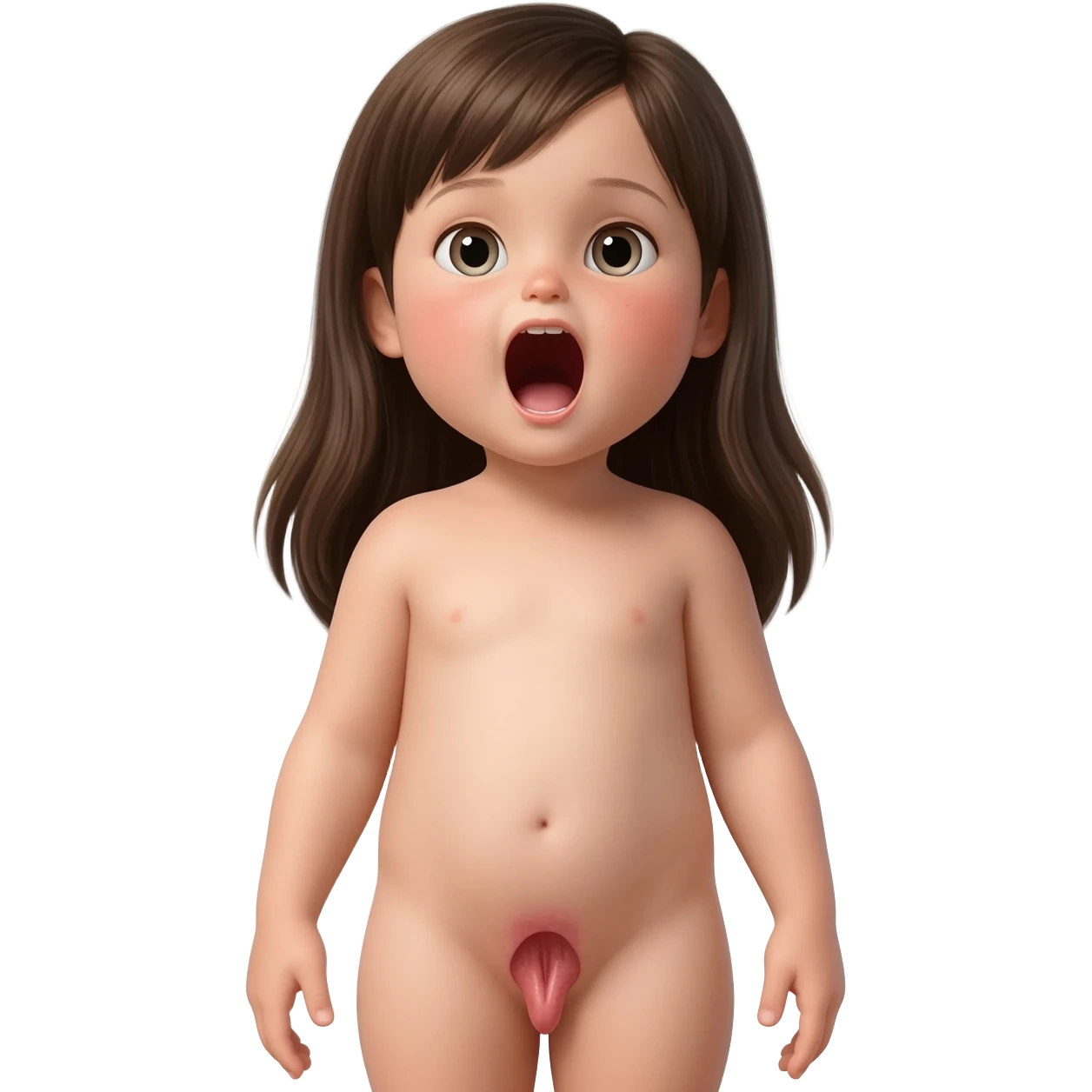3 year old girl naked hyper-realistic gaped vagina emoji