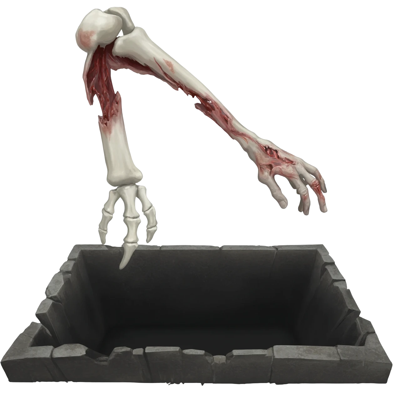 zombie arm reaching of grave emoji