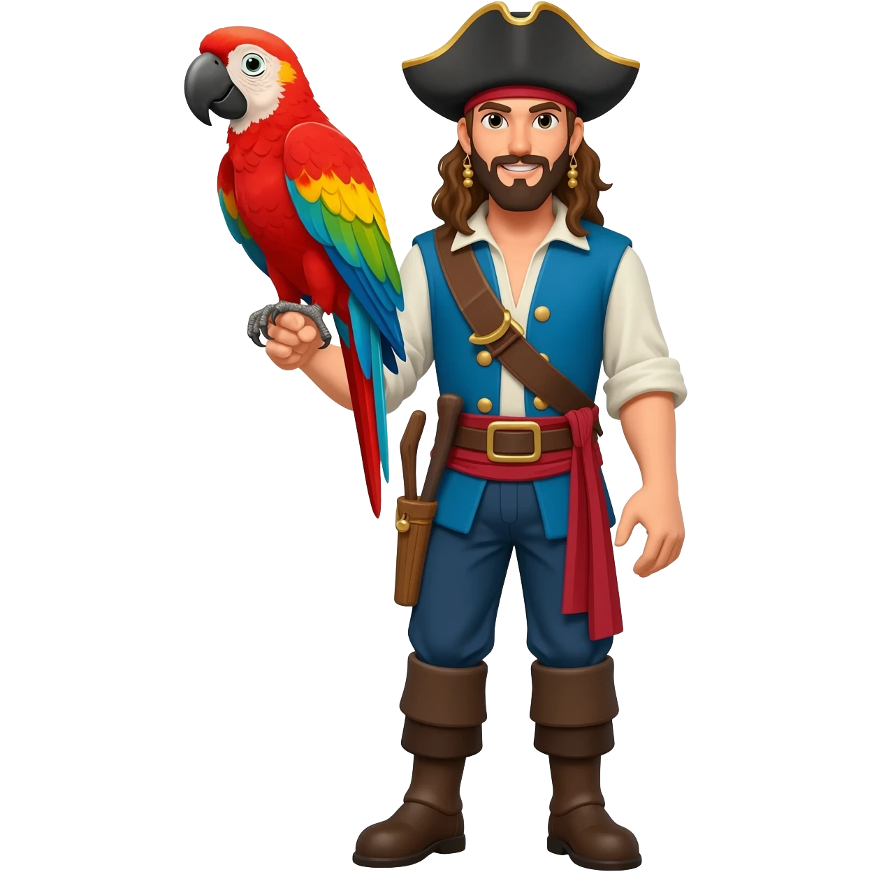 pirate and parrot emoji