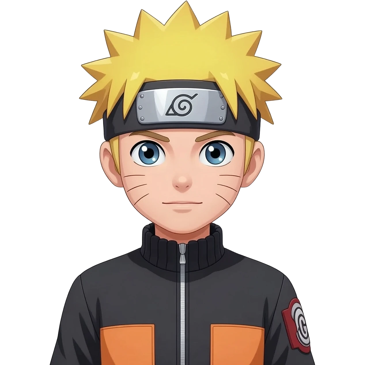 Garçon blond châtain 14 ans avec les vêtement de Naruto le ninja dans le manga emoji