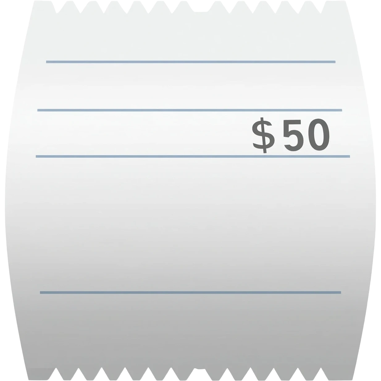 recibo con precio de $50 emoji