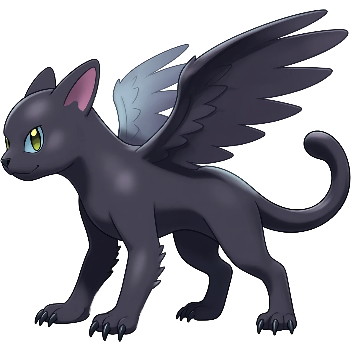 Noibat-Absol-Nargacuga-Litten-Torracat-fusion-Fakemon-Pokémon-creature  emoji