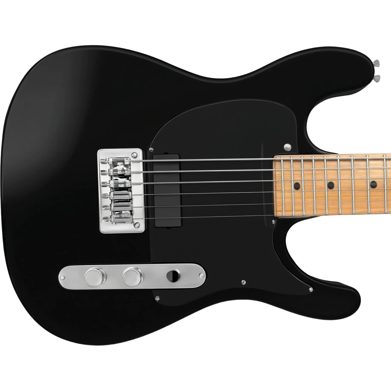 Black superstrat guitar emoji