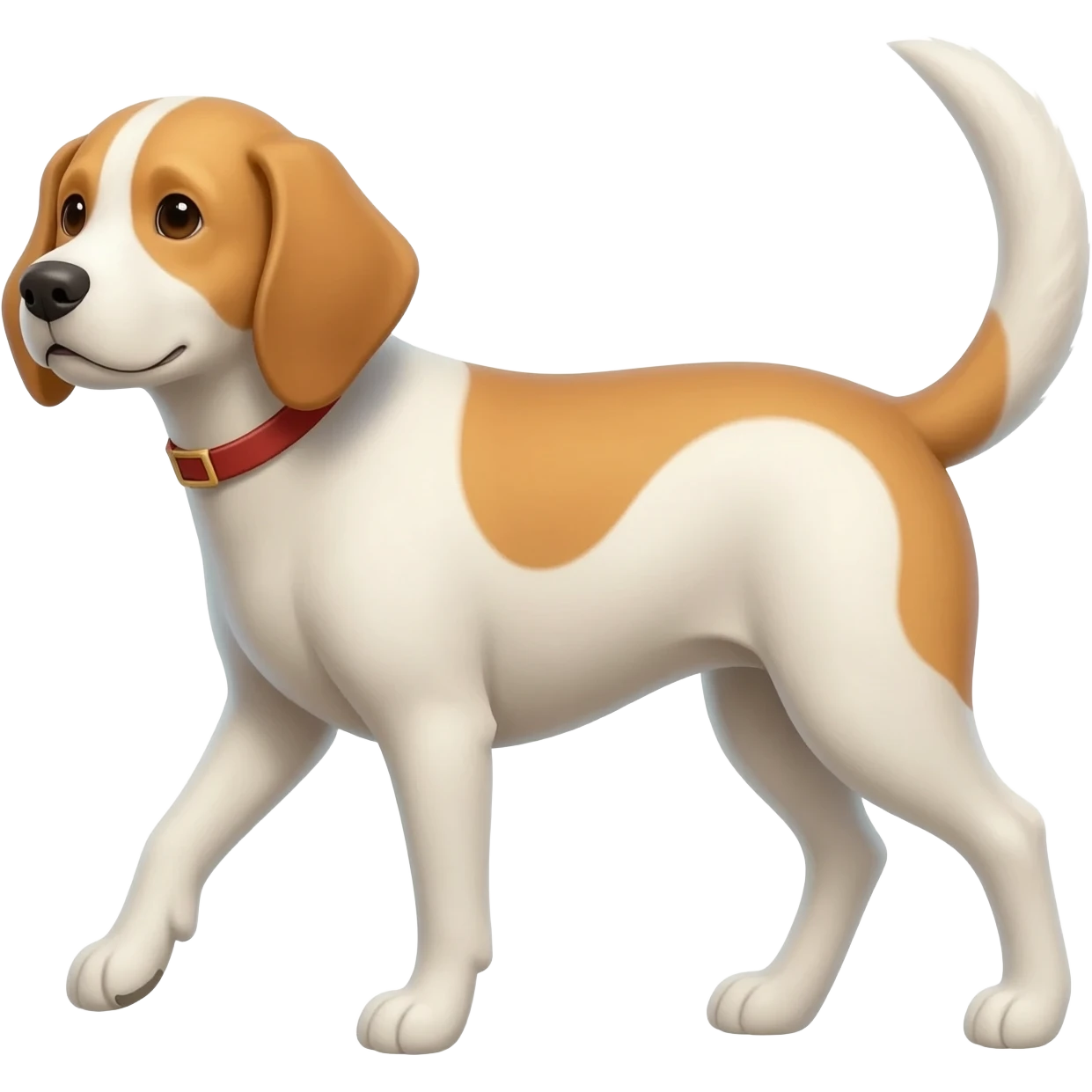 The dog is walking in the sun and this dog is very hot emoji