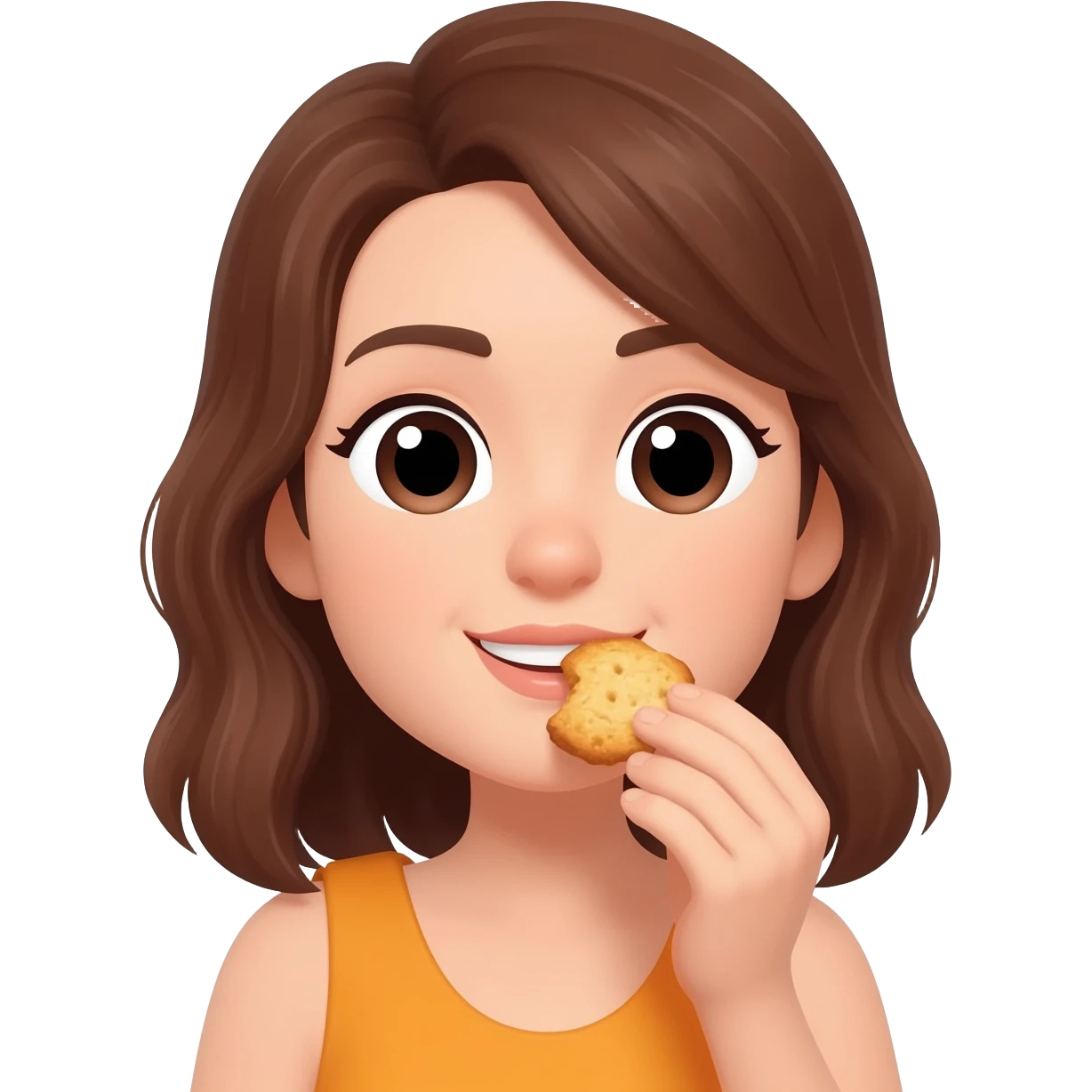 women snach con cara emoji