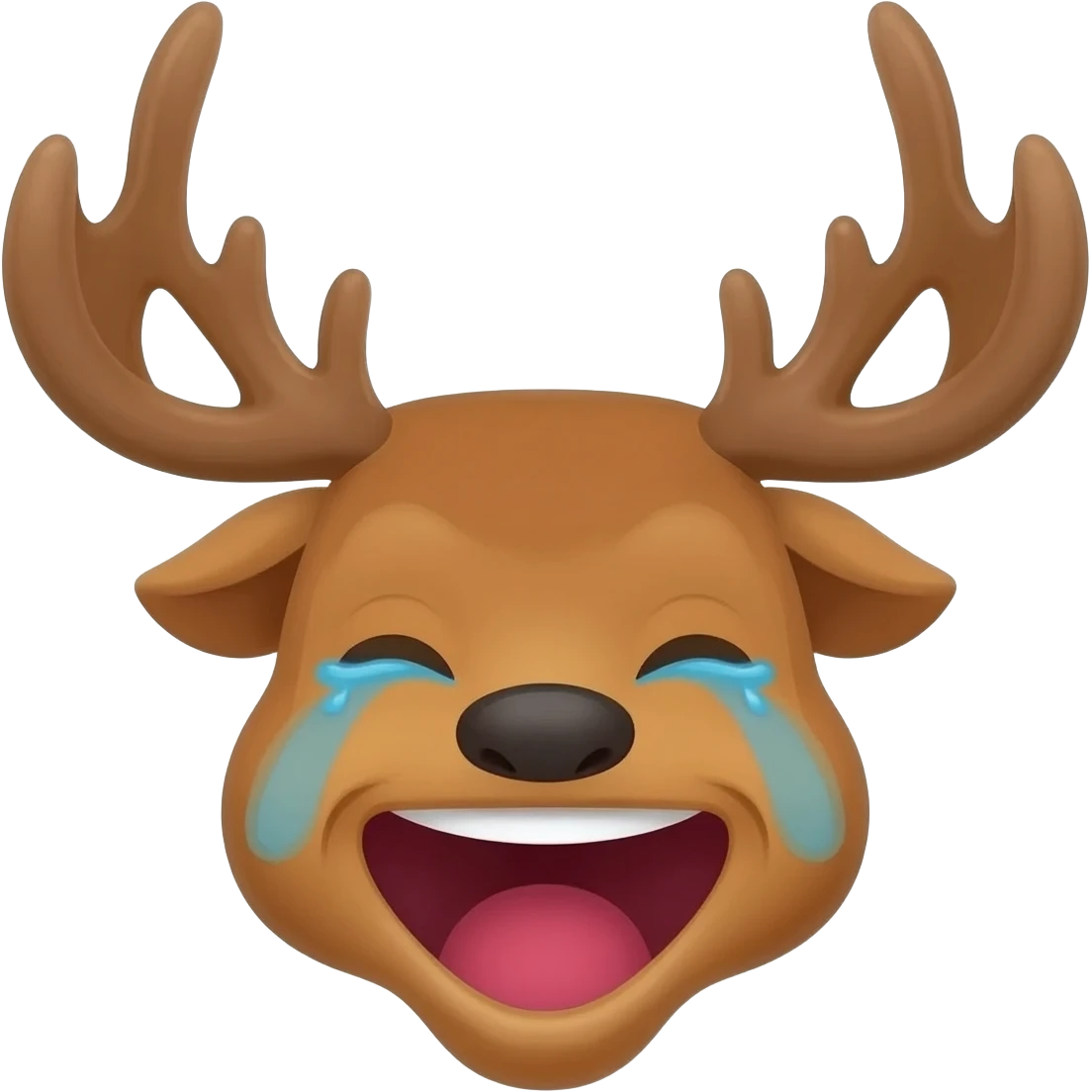 Elchkopf der laut lacht mit Tränen emoji