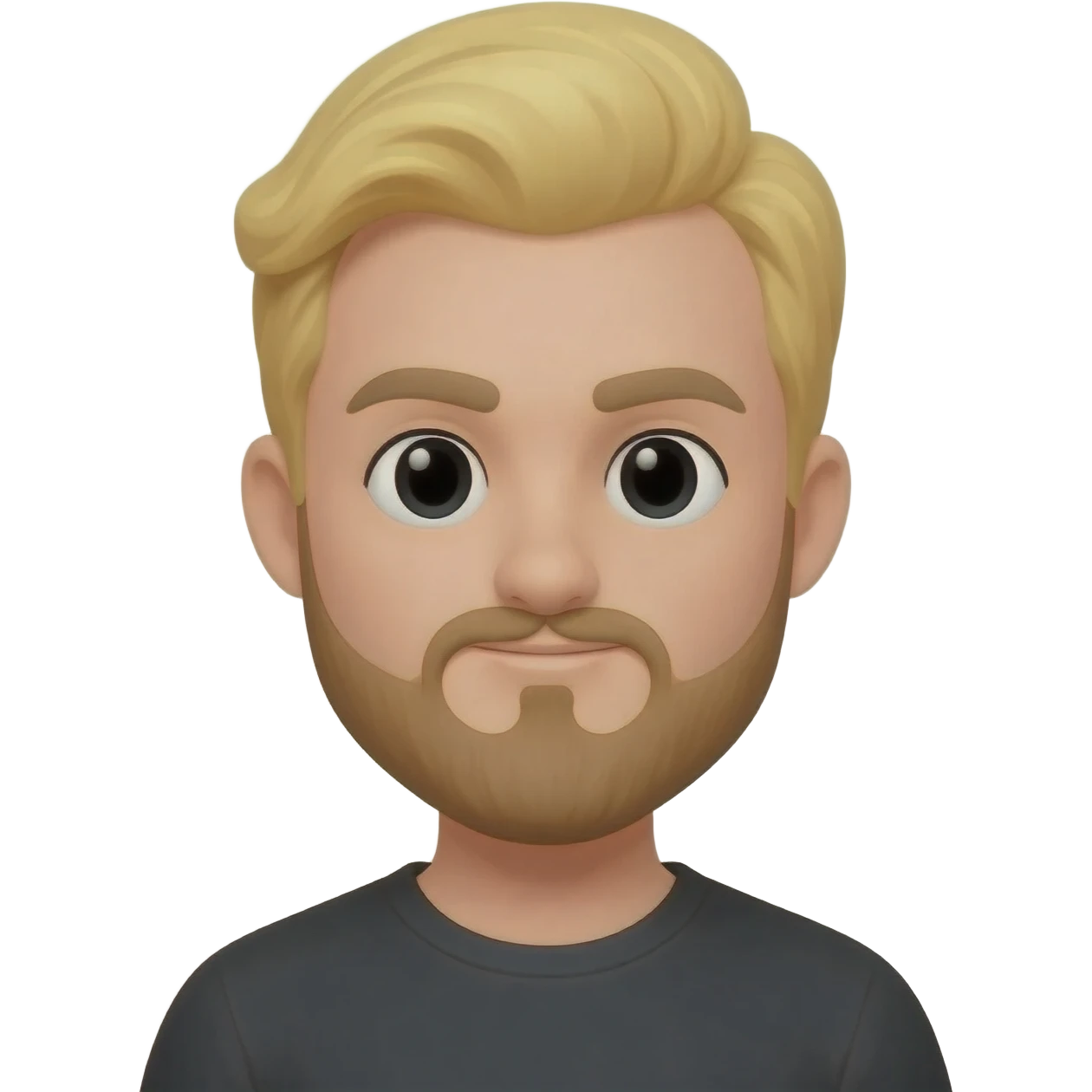 A DJ with blonde hair and a goattie and a mustache emoji