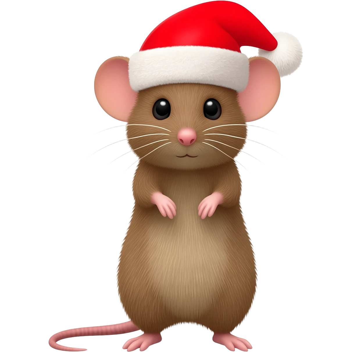 Ratón con sombrero de Navidad emoji