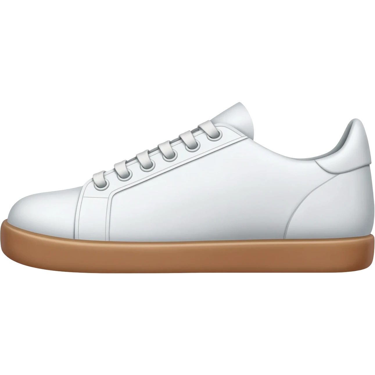 white sneaker with gum sole, side profile emoji