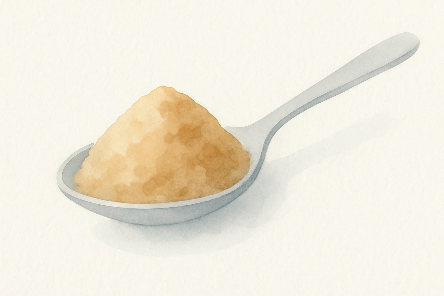 a spoonful of brown sugar, watercolor style, soft edges, gentle color blending emoji