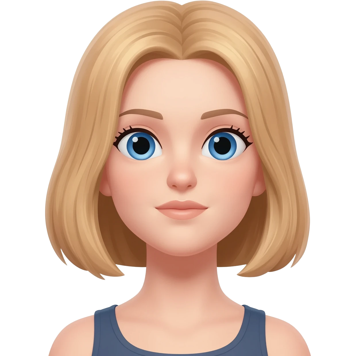 Ojo azul mujer emoji