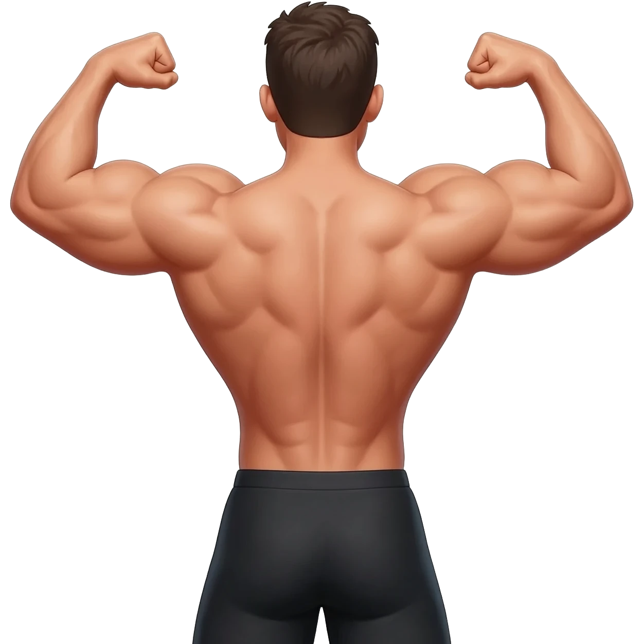Bodybuilder back pose emoji