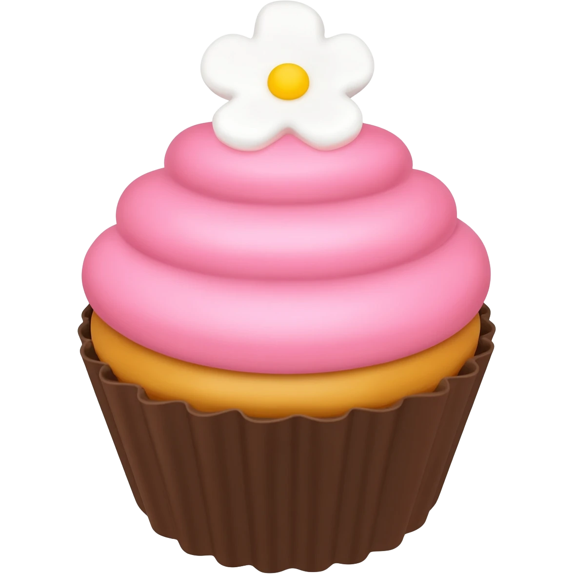 Cupcake with pink icing emoji