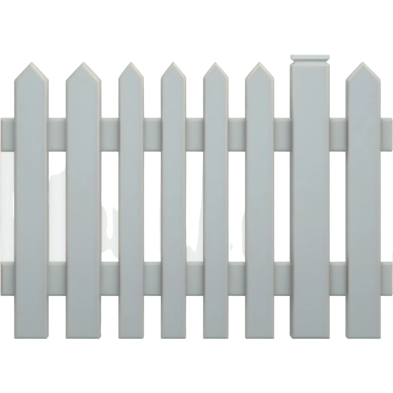 Emoji-style white picket fence emoji