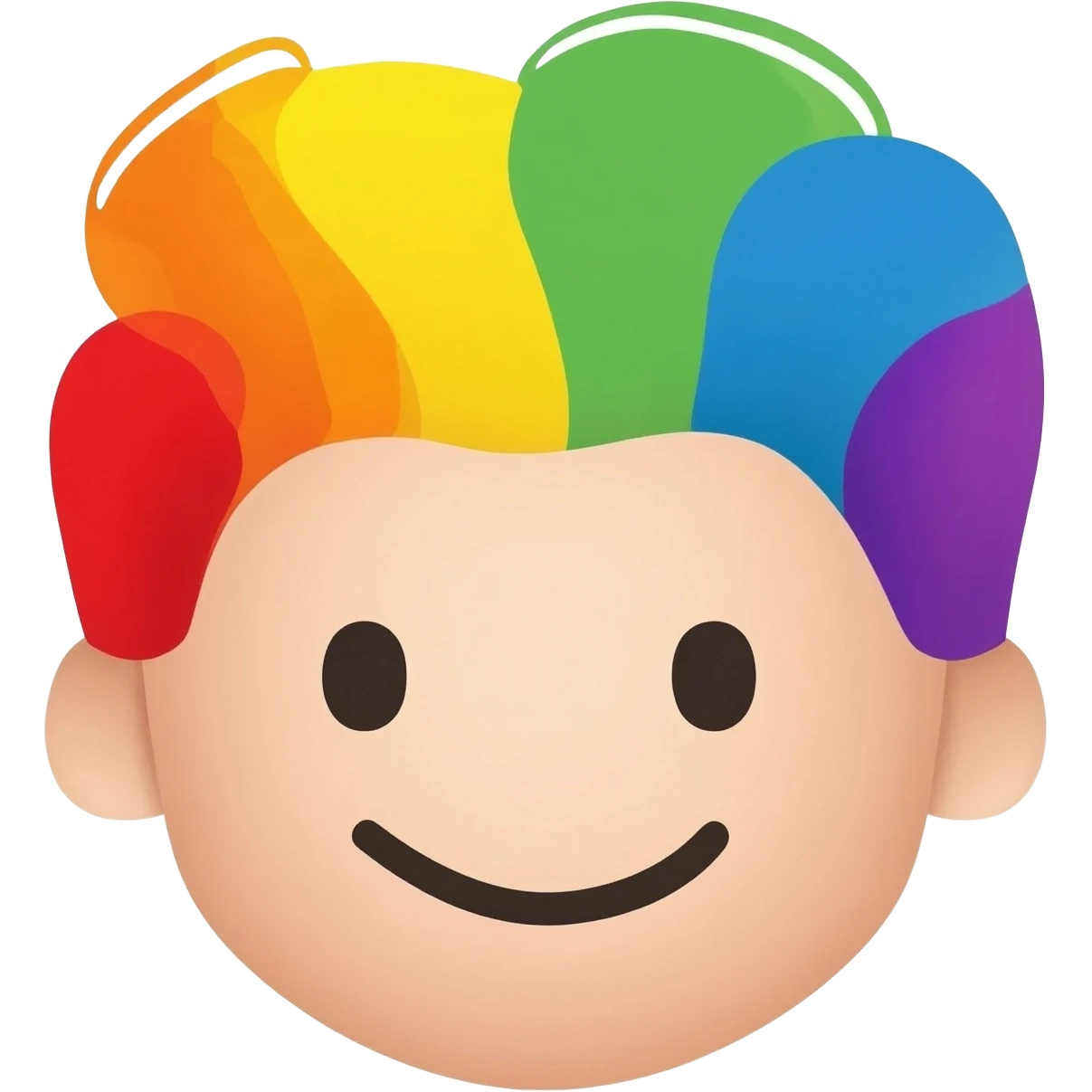 Create an emoji inspired by a specific brand of colored felt tip pens, for example, Stabilo or Sharpie, in a set of seven vibrant rainbow colors. Keep the brand's aesthetic but adapt it to a friendly emoji format. emoji