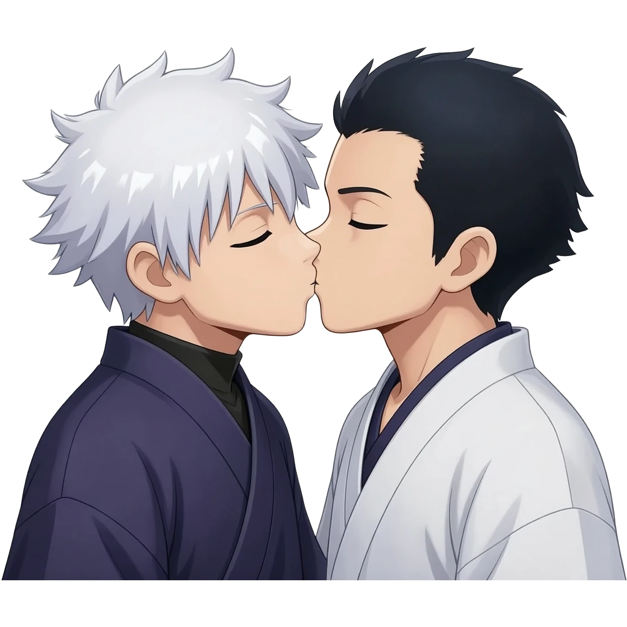 satoru gojo, y suguru geto besandose emoji