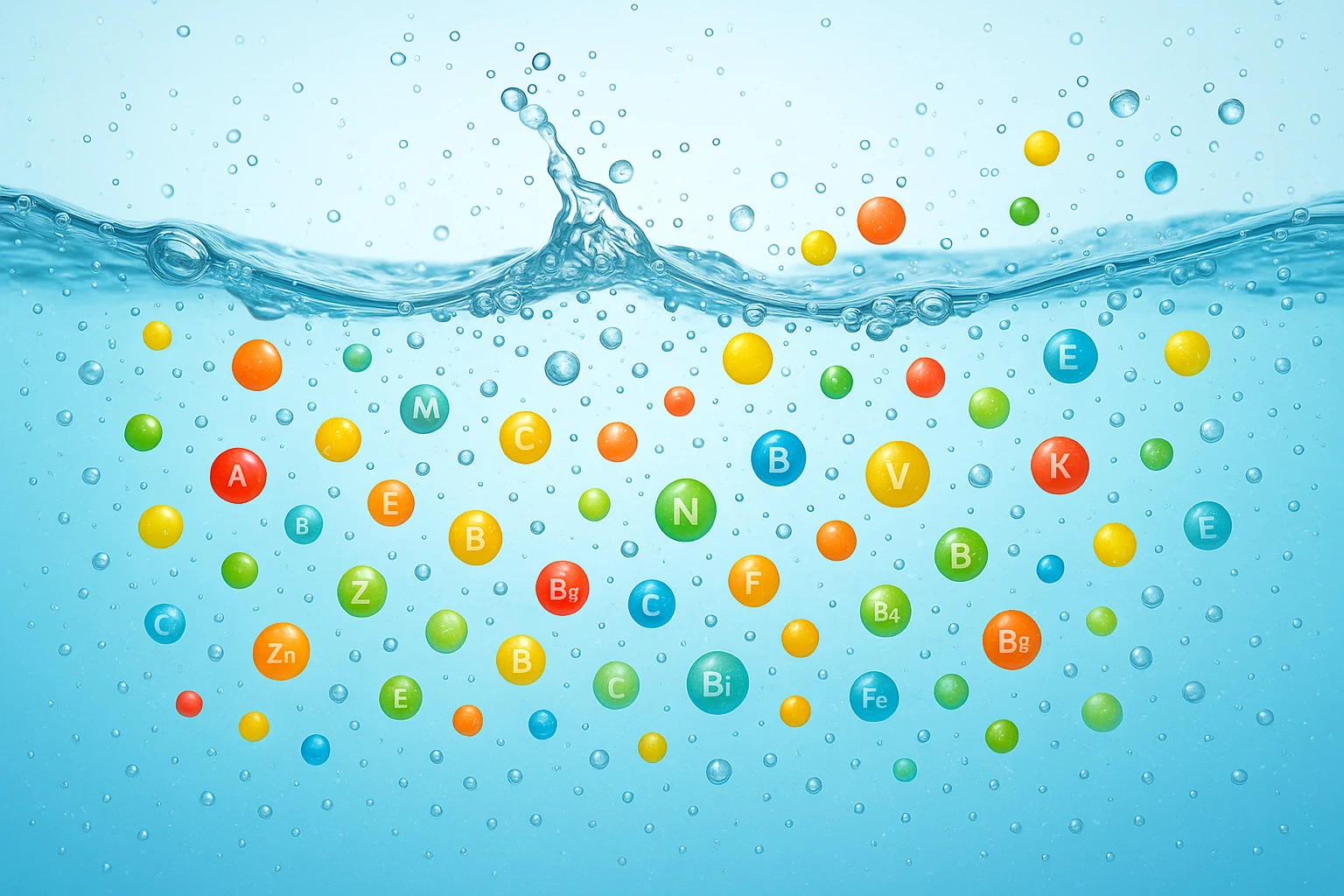focus sull'acqua a tutto schermo e i micronutrienti contenuti in essa emoji