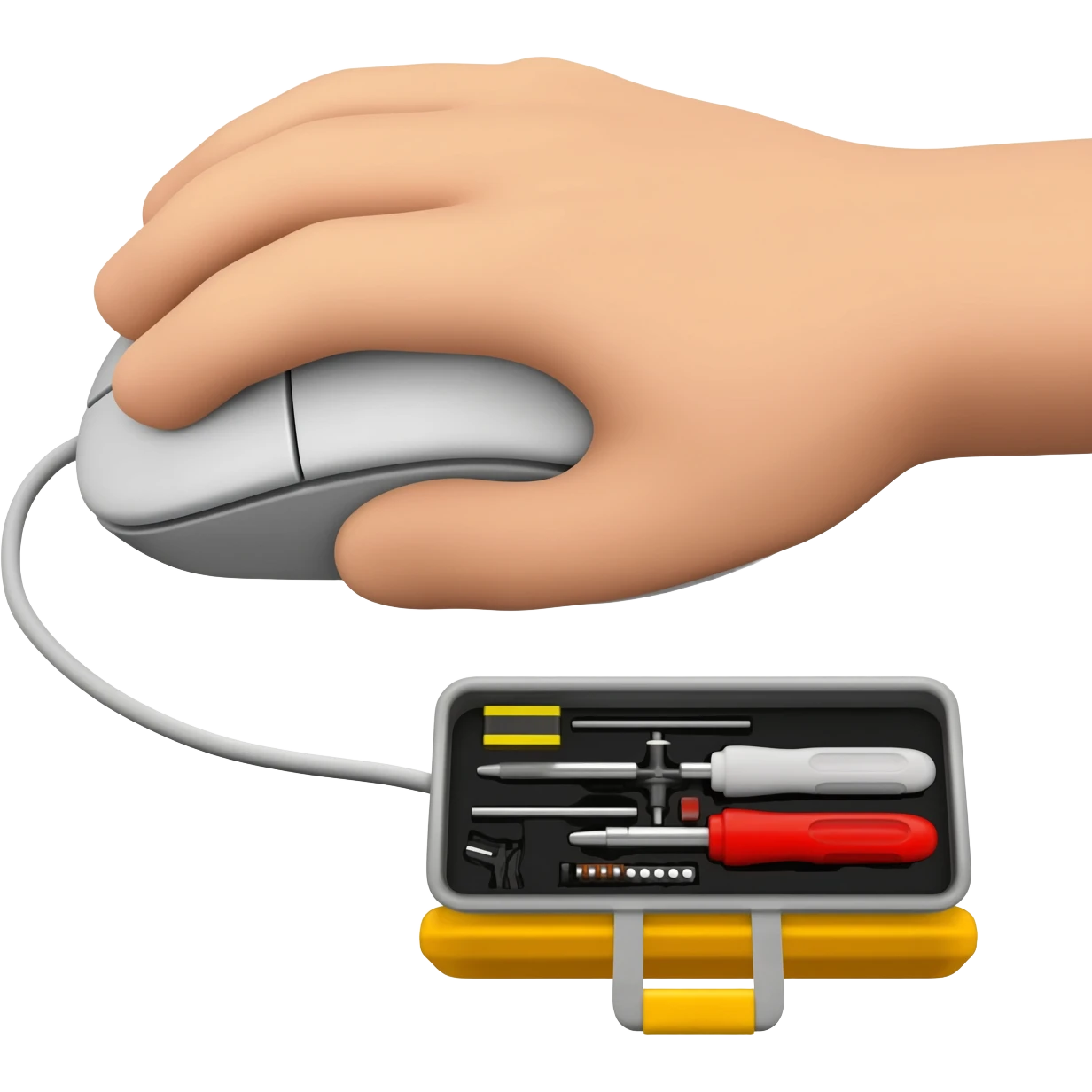 tools,hands,mouse emoji